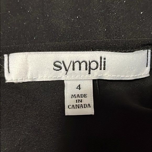 Sympli Side Twist Black Sparkle Fitted Dress - Picture 15 of 15